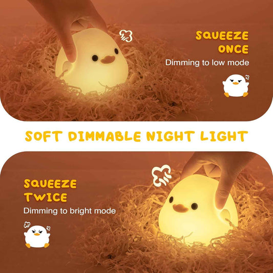 UNEEDE Cute Bean Animal Night Light – Flameless Silicone Lamp for Kids' Room and Bedroom, Cool-to-Touch Safe Bedside Light