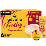 Gevalia Frothy Cappuccino K-Cup Kit – 2-Step Espresso Style Pods for Home Office Focus Sessions