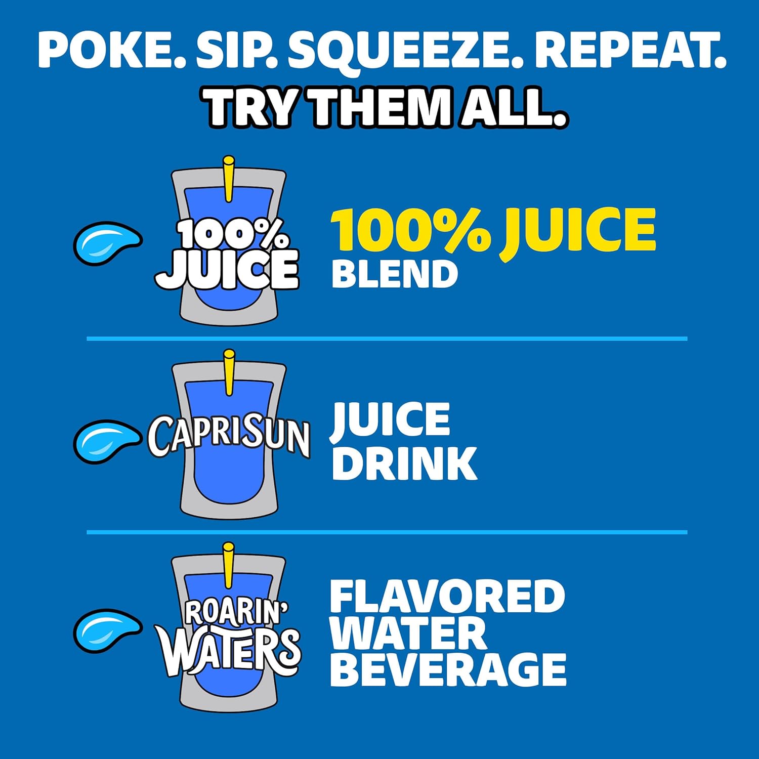 Capri Sun 100% Apple Juice Pouches – Worry-Free Individually Sealed Beverage for School Trips, 10 Boxes 6 fl oz