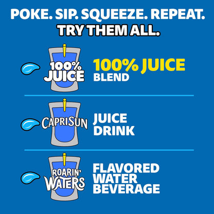 Capri Sun 100% Apple Juice Pouches – Worry-Free Individually Sealed Beverage for School Trips, 10 Boxes 6 fl oz