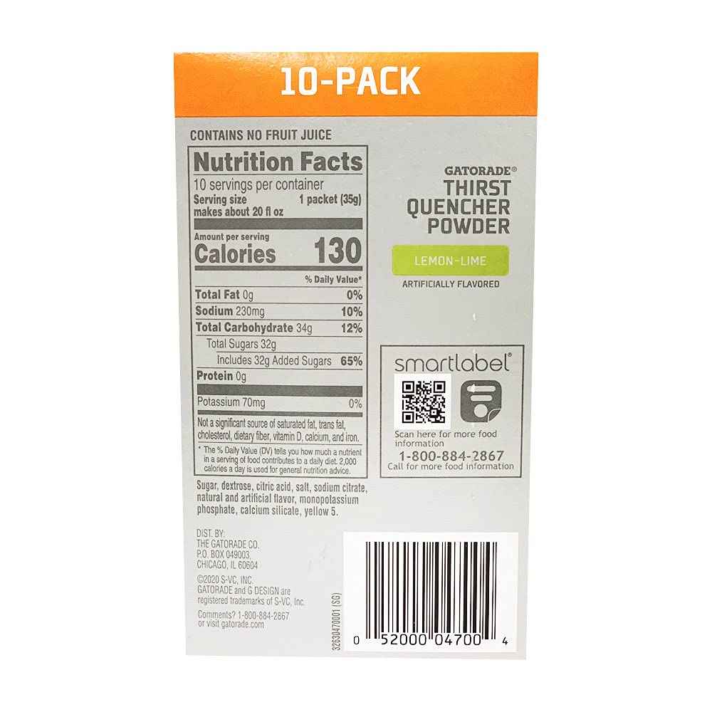 Gatorade Thirst Quencher Powder – Commute Bag Electrolyte Sticks for Focused Workdays, 10 Count Box