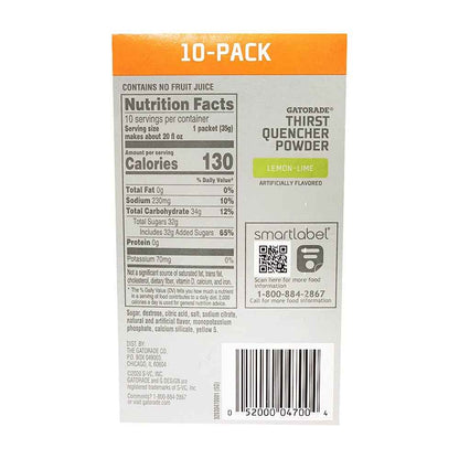 Gatorade Thirst Quencher Powder – Commute Bag Electrolyte Sticks for Focused Workdays, 10 Count Box