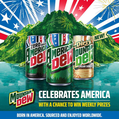 Mountain Dew Zero Sugar Soda – Guilt-Free Lemon-Lime Cans for Mindful Home Office Hydration, 12 Pack