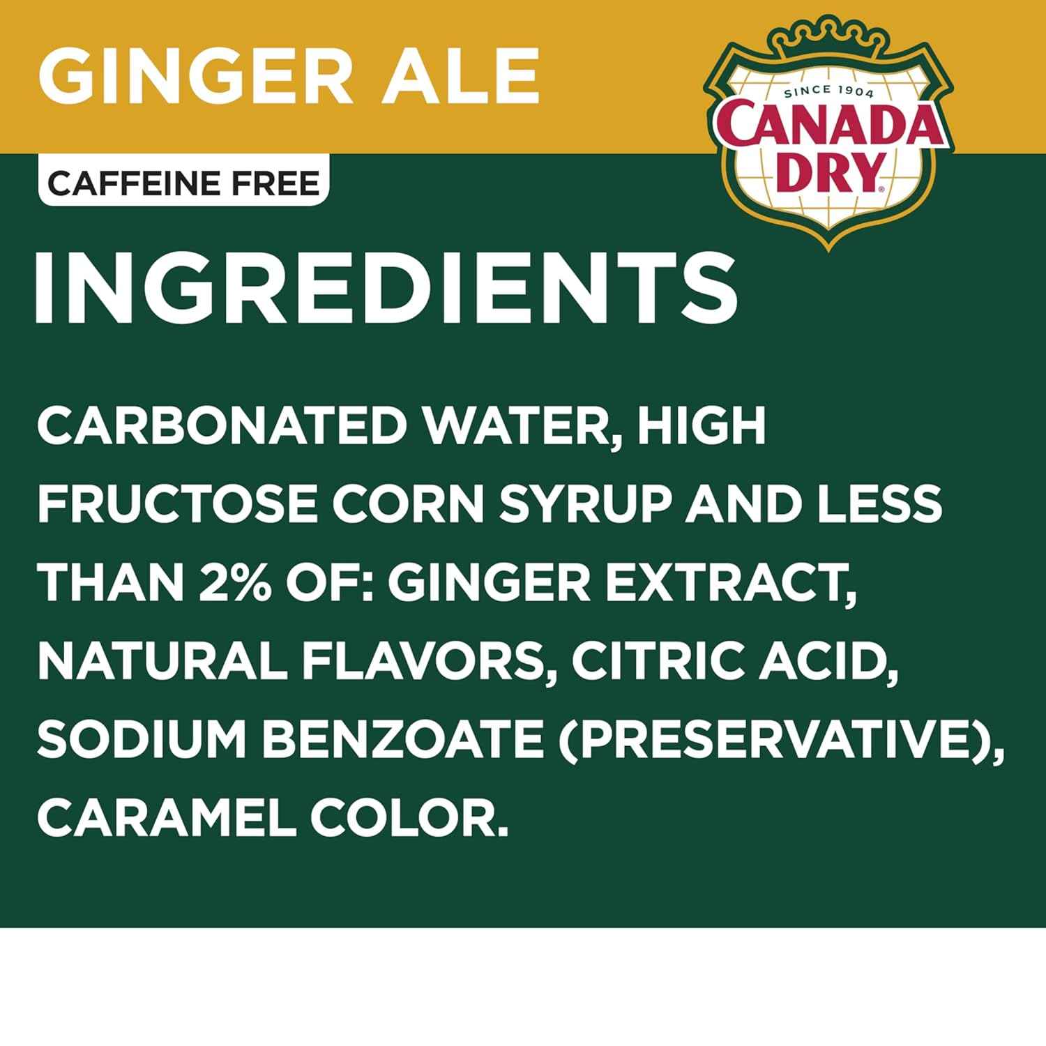 Canada Dry Ginger Ale Soda – Family Movie Night Soda, Caffeine-Free 12 fl oz Cans 24 Pack