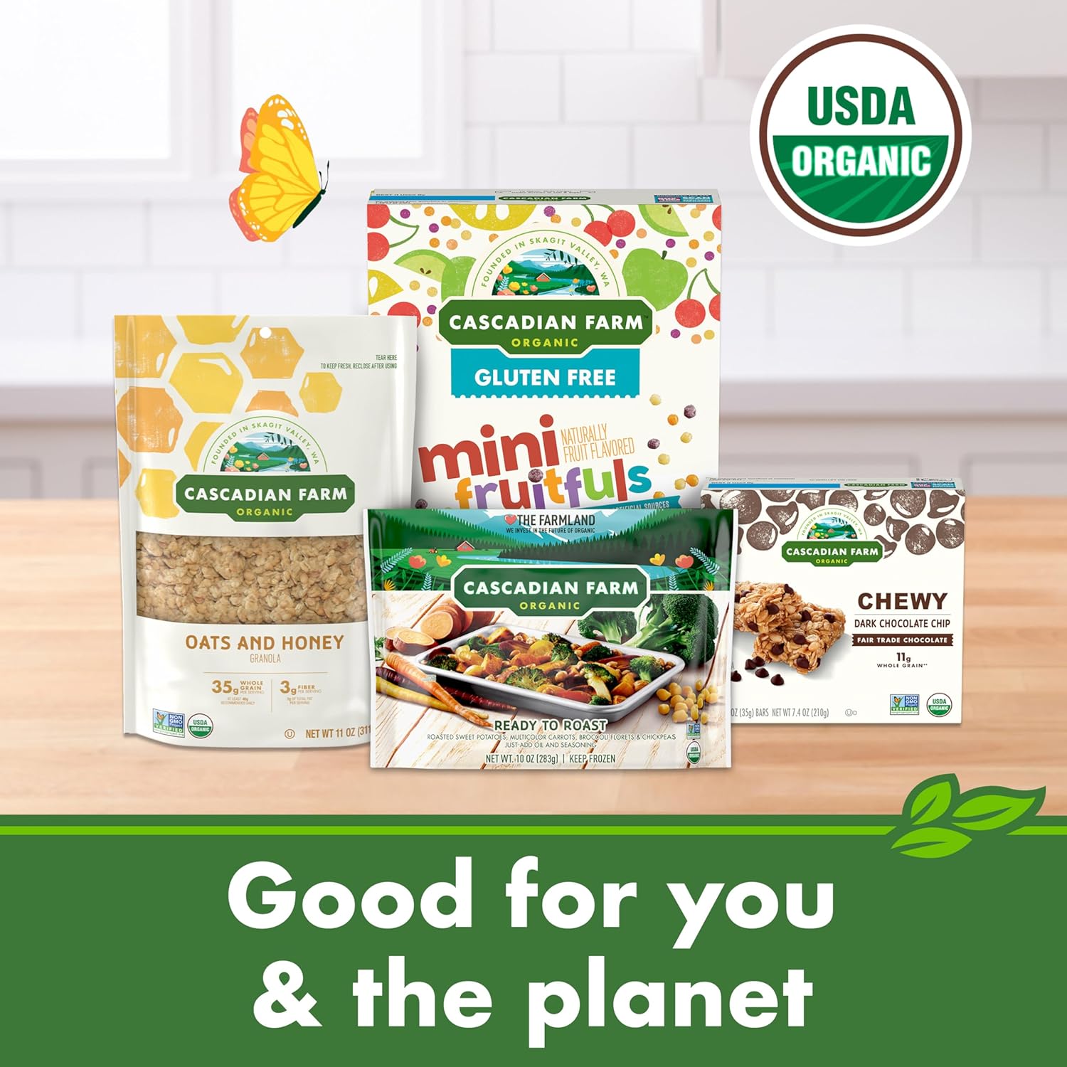 Cascadian Farm Organic Cinnamon Apple Cereal – Portable Whole Grain Snack for Road Trips and Travel Days