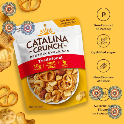 Catalina Crunch Protein Snack Mix - Better for You After School Snack Mix for Kids with No Artificial Sweeteners, Lunchbox Ready, 5.25 oz