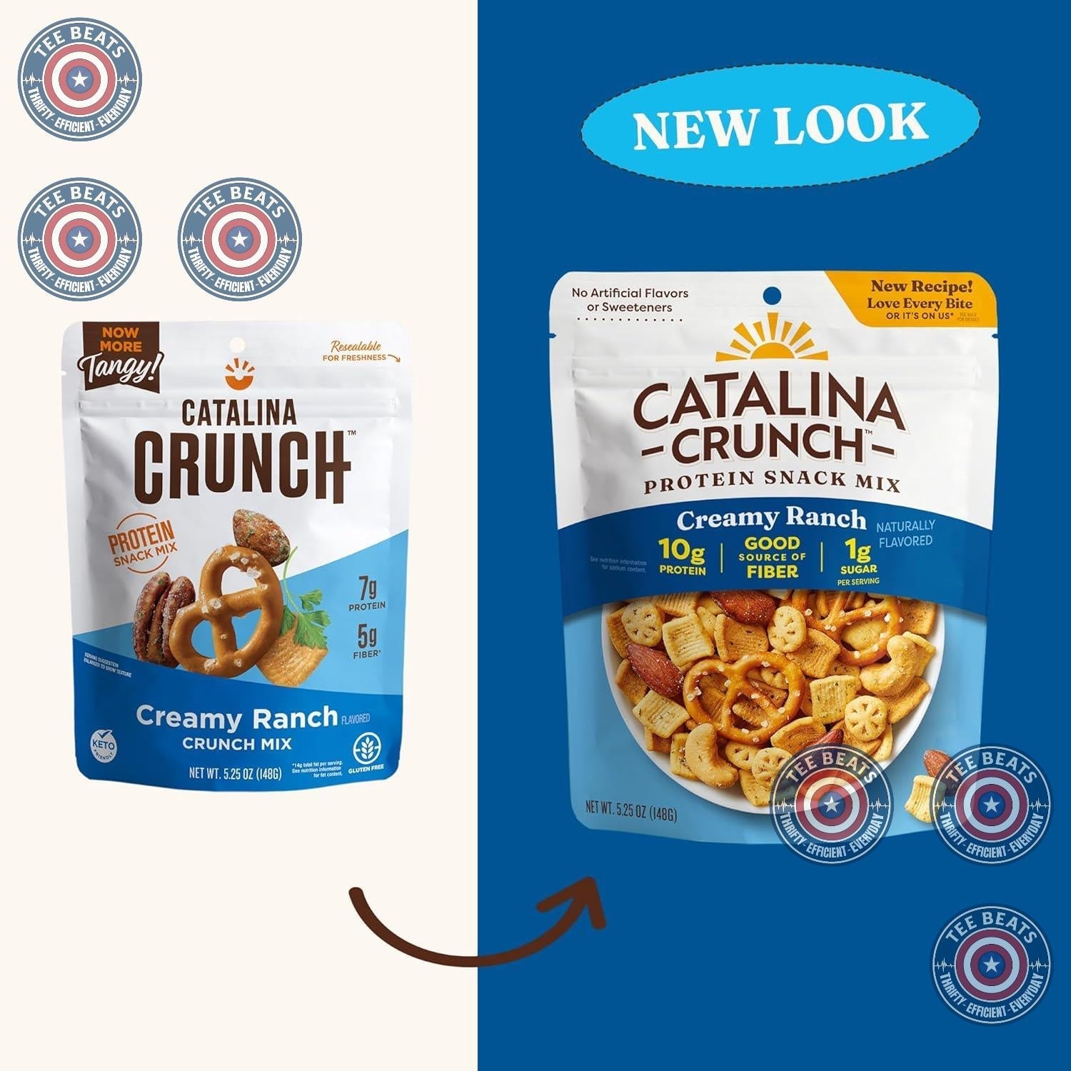 Catalina Crunch Protein Snack Mix - Ranch Protein Crunch for Home Office Desk and Meeting Between-Break Sustenance