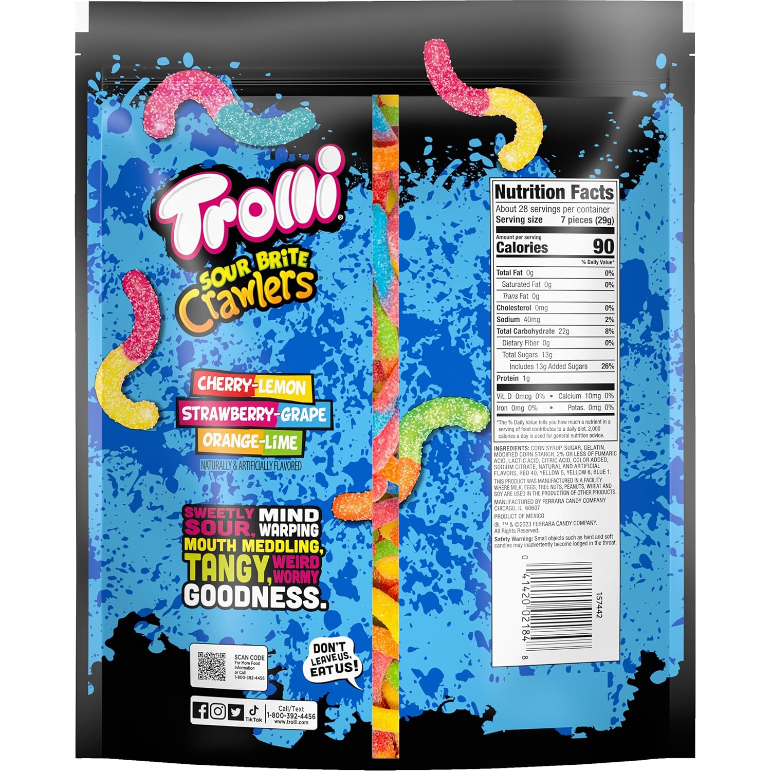Trolli_Sour_Brite_Crawlers,_Candy,_Cherry-Lemon,_Strawberry-Grape_&_Orange-Lime,_Sweet_and_Sour,_Gummy_Worms,_Back_to_School_Sweet_Treat,_28.8_oz_Snack_Soft_Chewy_Tangy_Bonbon