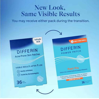 Differin Acne Patches – Daytime Focus Helper, Invisible Wear Under Makeup for Work