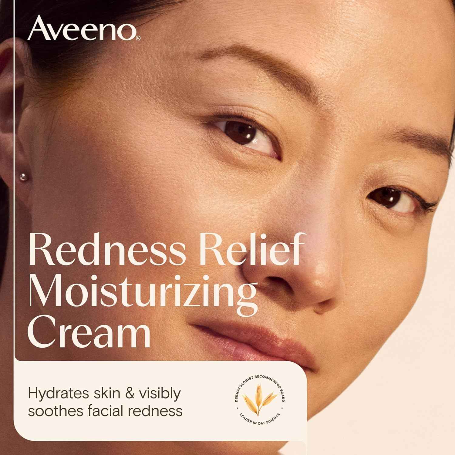 Aveeno Calm + Restore Facial Moisturizer – Sensitive Skin Nightly Wind-Down Ritual, Ceramide & Oat Hydrating Cream