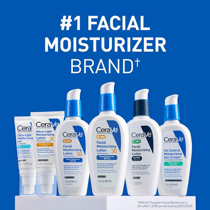 CeraVe AM Facial Moisturizing Lotion SPF 30 – One-Step Sunscreen & Moisturizer for Streamlined Routines