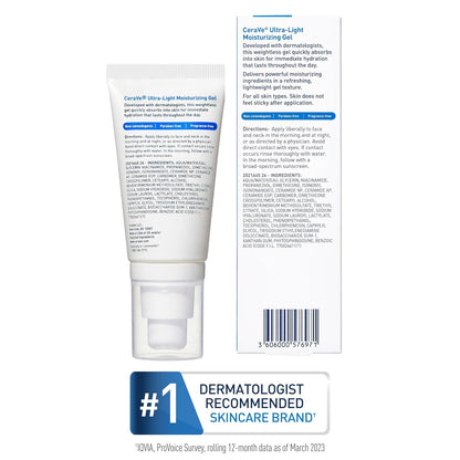 CeraVe Ultra-Light Moisturizing Gel – Uncluttered Daily Hydration, No Fuss Formula