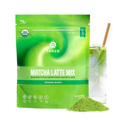 Tenzo Organic Cafe Matcha Latte Mix – Premium Authentic Japanese Tea for High-End Beverage Counters