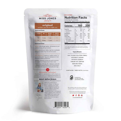 Miss Jones Baking Pancake & Waffle Mix - Thoughtful Gluten Free Gift for the Health-Conscious Home Cook