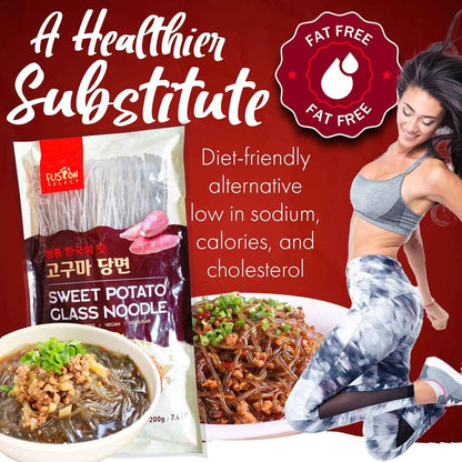Fusion Select Sweet Potato Glass Noodles – Two-Ingredient Pantry Essential for Clutter-Free Kitchens, Stir-Fry