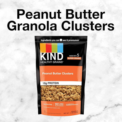 KIND Healthy Grains Peanut Butter Granola – Lunchbox-Friendly Snack for School Days