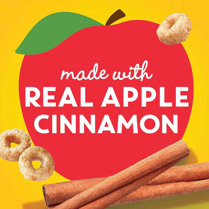 Apple Cinnamon Cheerios, Whole Grain Oats Breakfast Cereal for a Heart Healthy Low Cholesterol Diet, Office Bowl