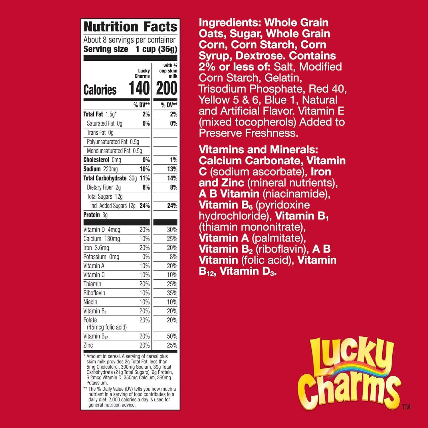 Lucky Charms Gluten Free Cereal with Marshmallows – Mindful Gluten-Free Pantry Staple for Sensitive Diets, Limited Edition Jumbo Marshmallows, 26.1 oz
