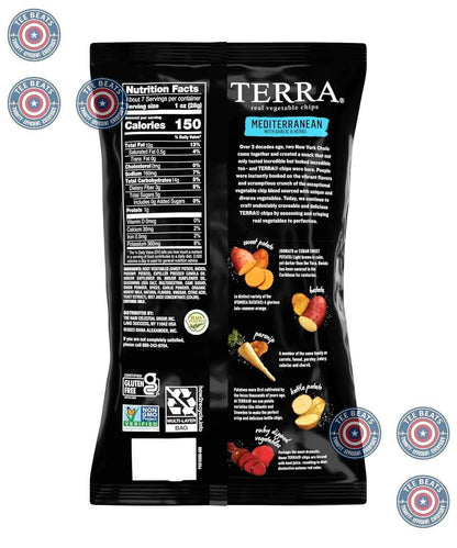 Terra Garlic & Herb Veggie Chips – Wholesome Better-For-You Chip Alternative for Clean-Eating Wellness Routines, 6.8 Oz