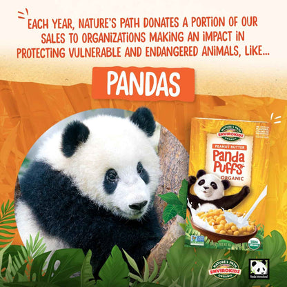 EnviroKidz Organic Panda Puffs Cereal – Portable Gluten Free Snack for Camping Trips and Picnic Baskets