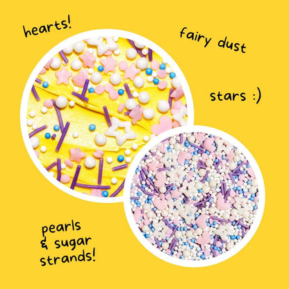 Supernatural Unicorn Tracks Plant-Based Sprinkles – Lunchbox Safe Treat Topping for Picky Eaters, Vegan & Gluten Free, 3oz Bottle