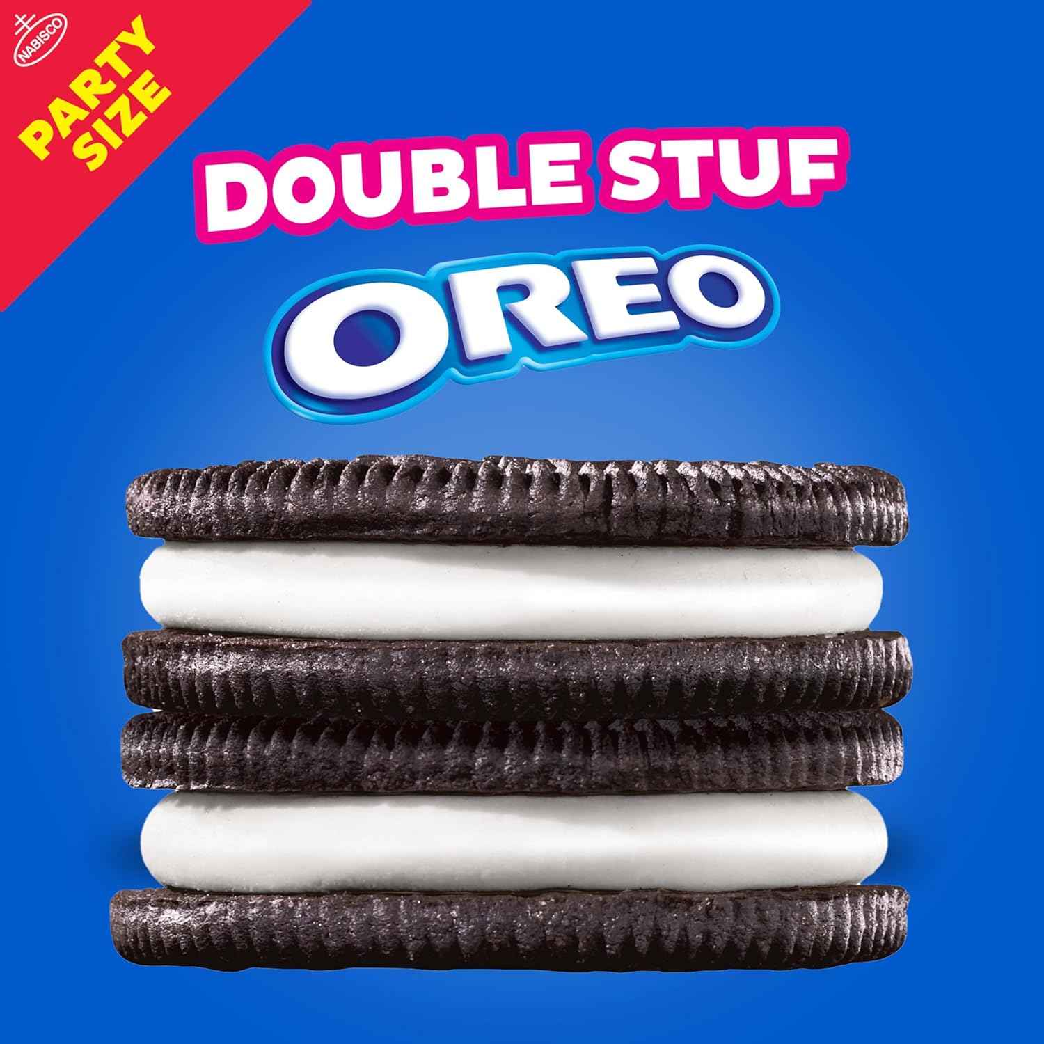 OREO Double Stuf Chocolate Sandwich Cookies – Resealable Travel Snack for Road Trips, Camping Trips, and Picnic Baskets, 24.95 oz Party Size