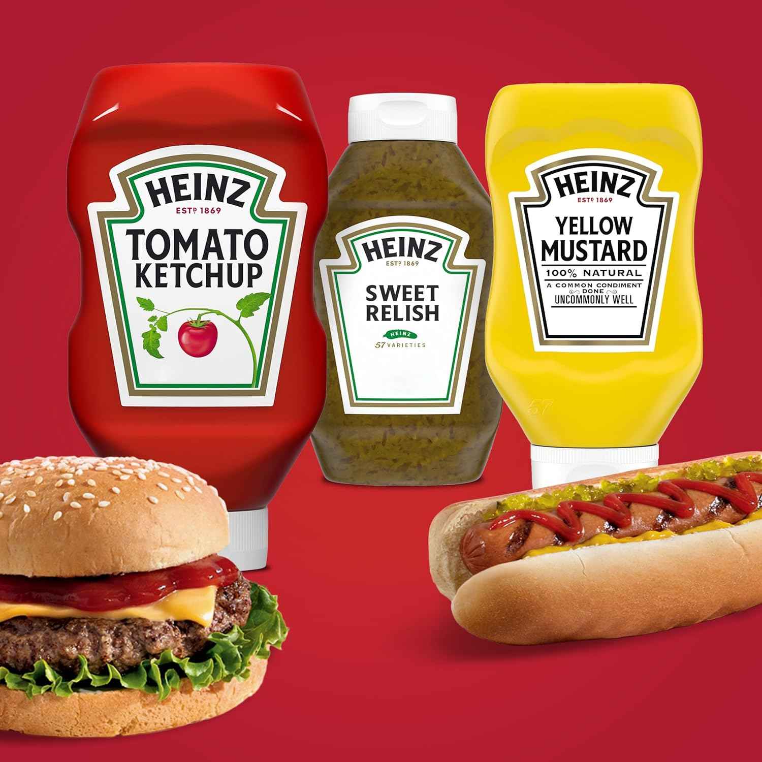 Heinz Grill Pack – Family-Friendly Ketchup, Relish and Mustard Trio for Kid Cookouts and Burger Nights