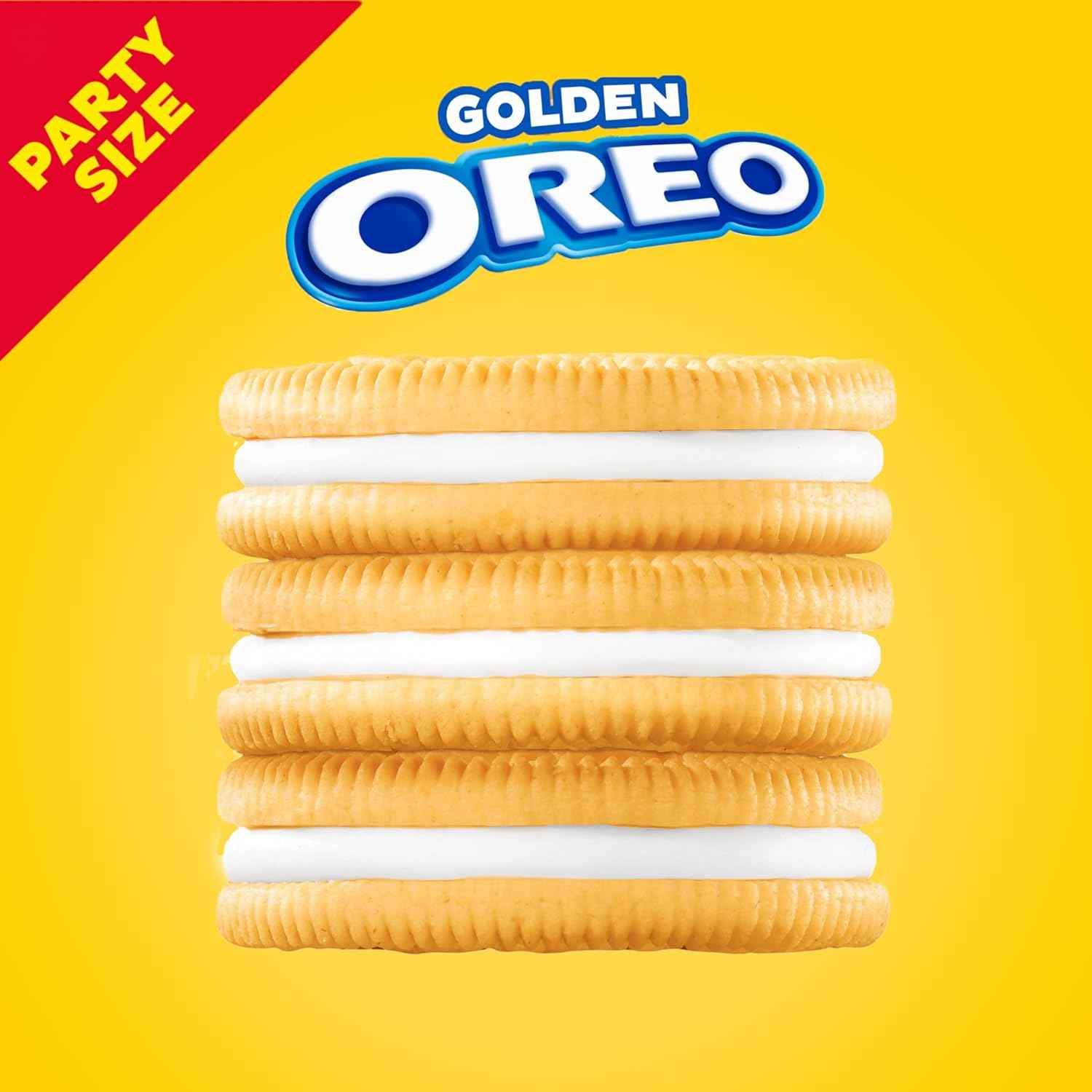 OREO Golden Sandwich Cookies Party Size – Portable Resealable Snack for Picnics, Camping, and Backyard Cookouts