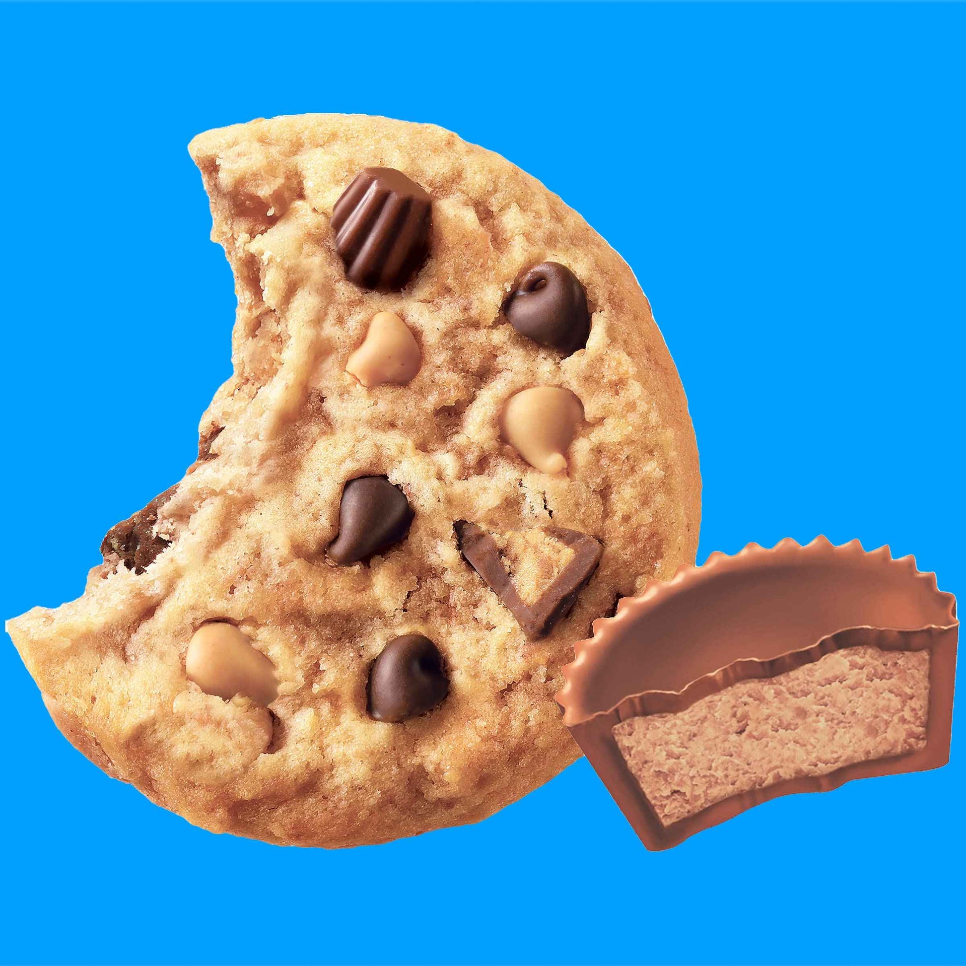 CHIPS AHOY! Reese's Peanut Butter Cup Cookies, Shareable Resealable Pouch for Long Study Sessions and Focus Breaks
