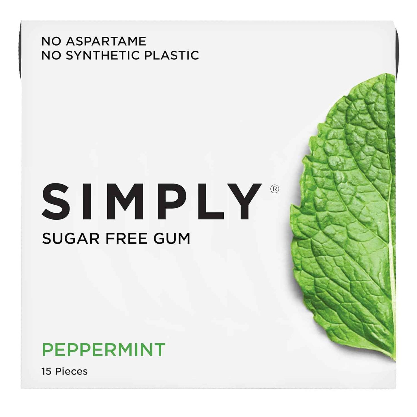 SIMPLY Gum Peppermint Xylitol Chewing Gum – Purist's Choice for an Uncluttered Purse, Single-Ingredient-Style Natural Chicle Chewing Gum