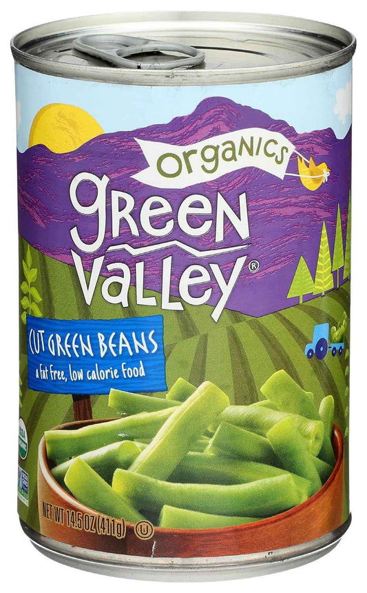 Green Valley Organic Cut Green Beans – Clean-Ingredient Pantry Staple for Health-Minded Home Cooks, Quick Heated Side Dish
