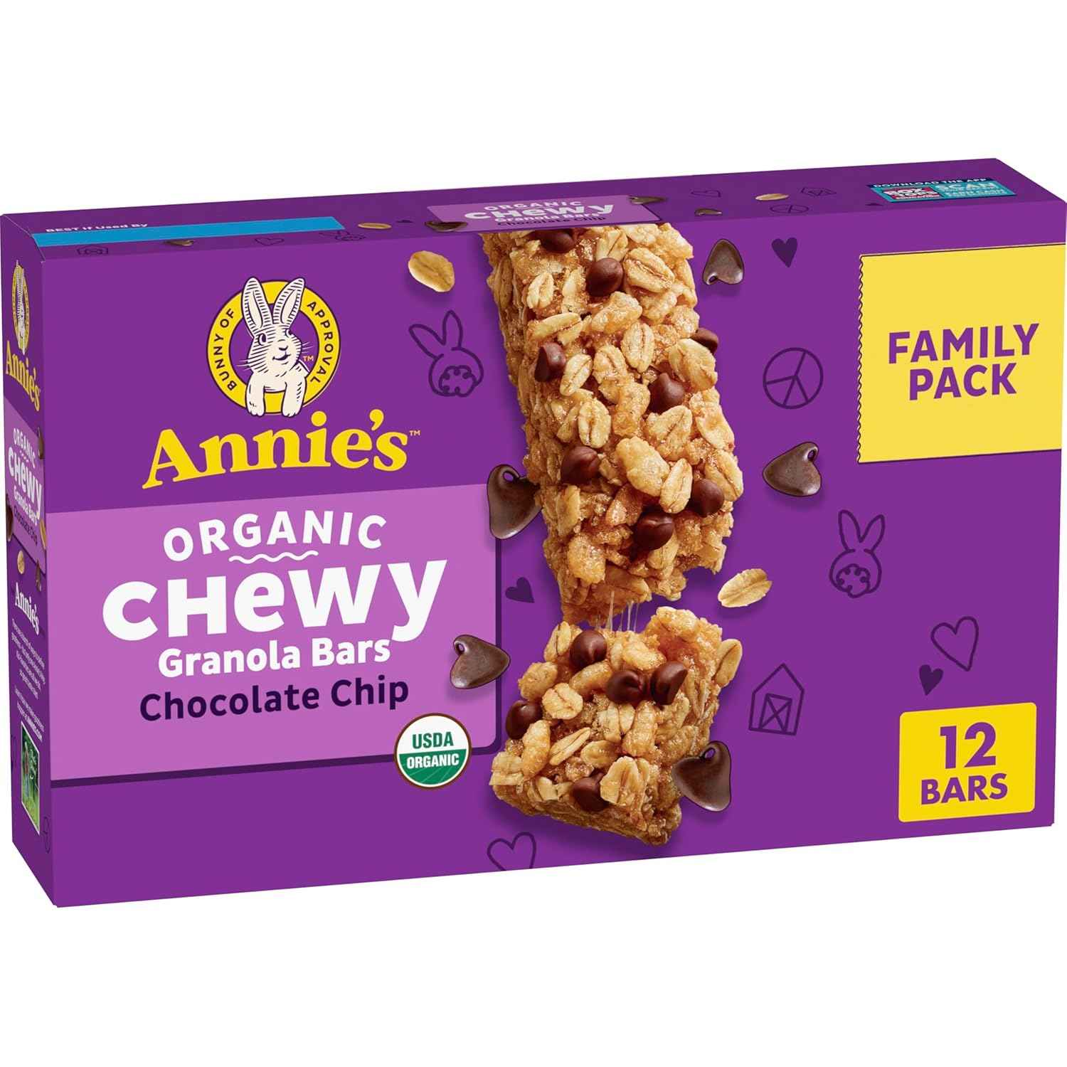 Annie's Organic Chewy Granola Bars Chocolate Chip – Low Calorie Sweet Tooth Fix