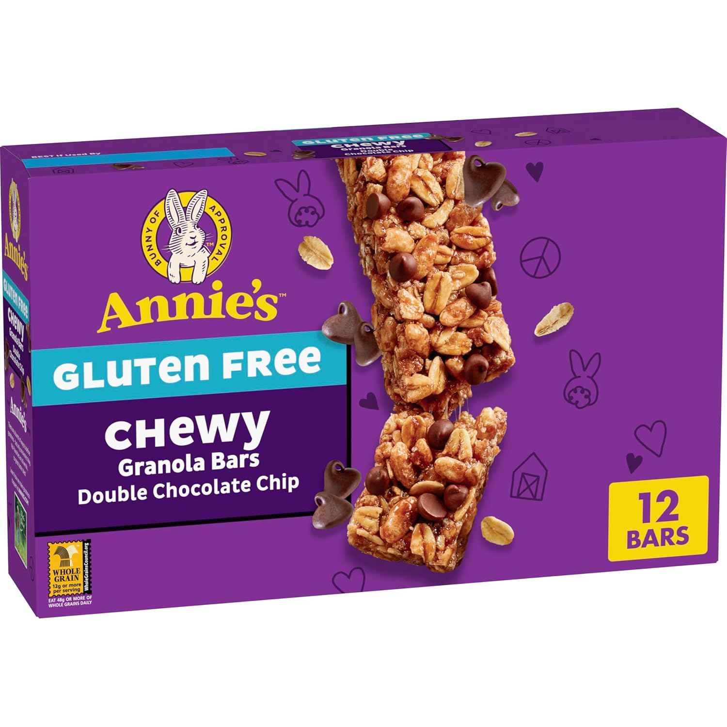 Annie's Gluten Free Chewy Granola Bars – Safe After-School Snack for Picky Eaters, No Artificial Flavors or Colors