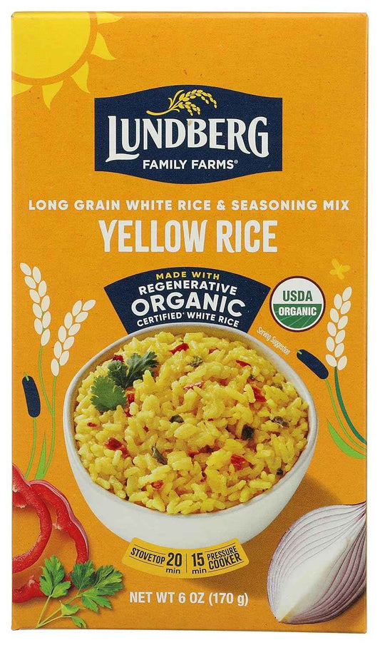 Lundberg Family Farms Organic Yellow Rice Mix – Quick Microwave Side for Busy Weeknight Dinners