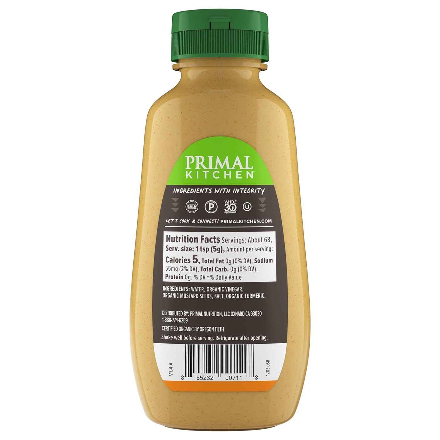 Primal Kitchen Spicy Brown Mustard – Five-Ingredient Clean Condiment for the Uncluttered Pantry