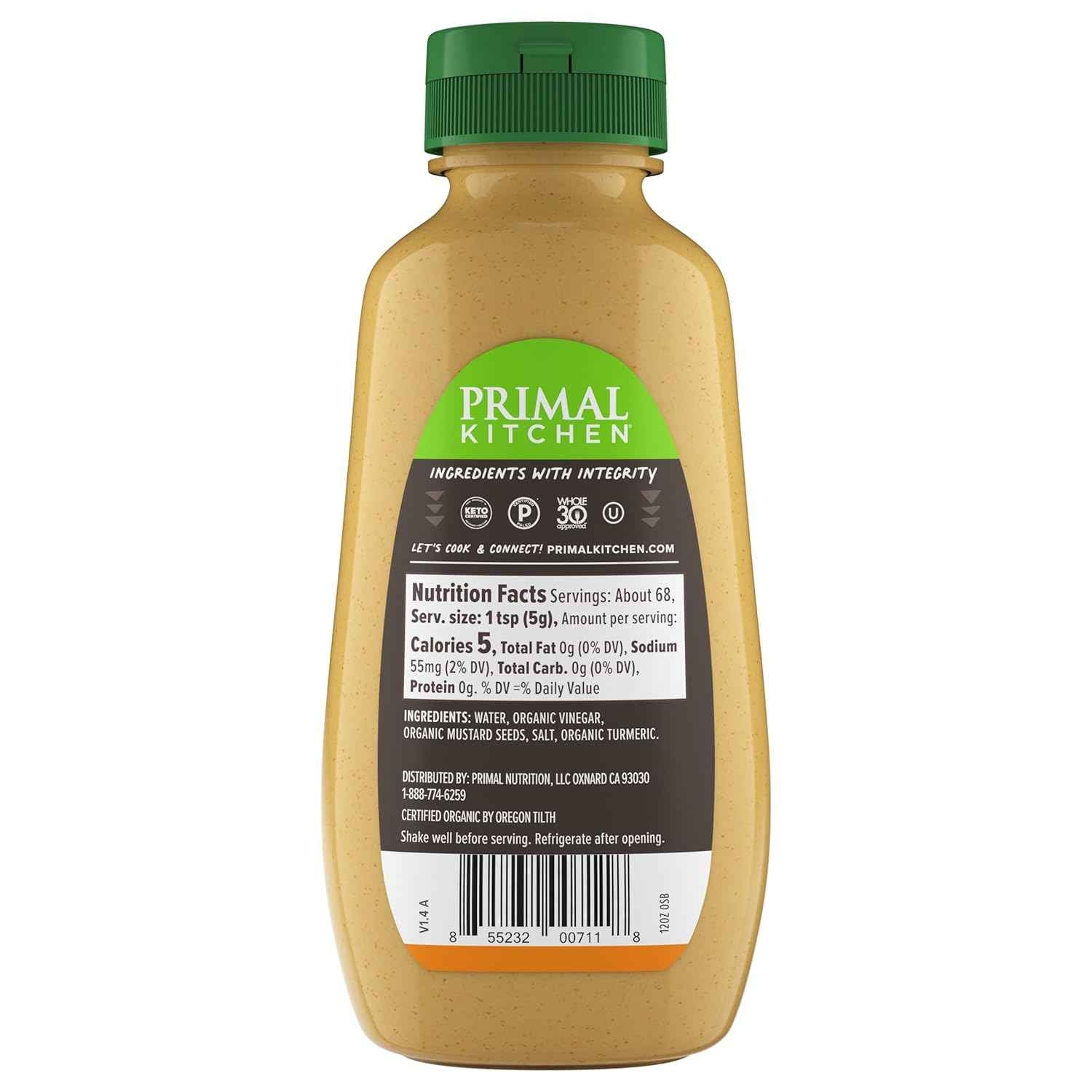 Primal Kitchen Spicy Brown Mustard – Five-Ingredient Clean Condiment for the Uncluttered Pantry