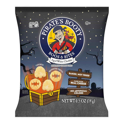 Pirate's Booty Boos & Bites Baked Cheese Puffs – Better-for-You Gluten-Free Snack for Mindful Family Pantry, 16 Bags