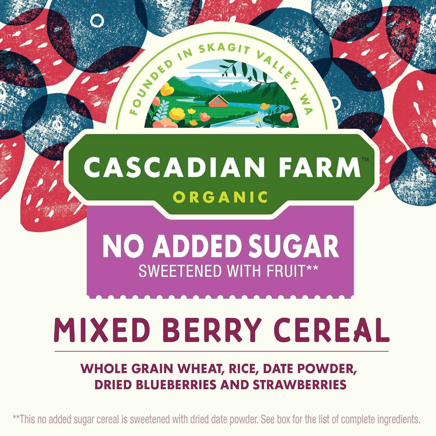 Cascadian Farm Organic Mixed Berry Cereal – Clean-Label Berry Crunch for Less-Is-More Breakfast