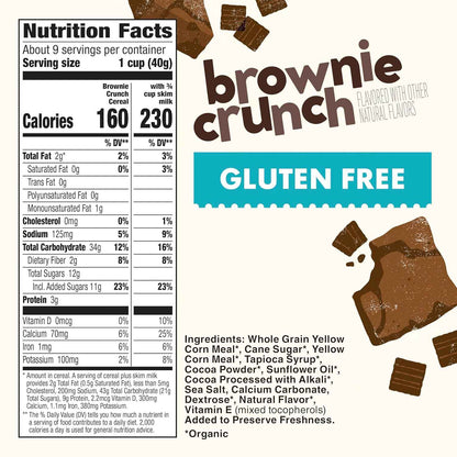 Cascadian Farm Brownie Crunch Cereal – Certified Clean Cereal for Celiac and Gluten-Sensitive Households, Pack of 2