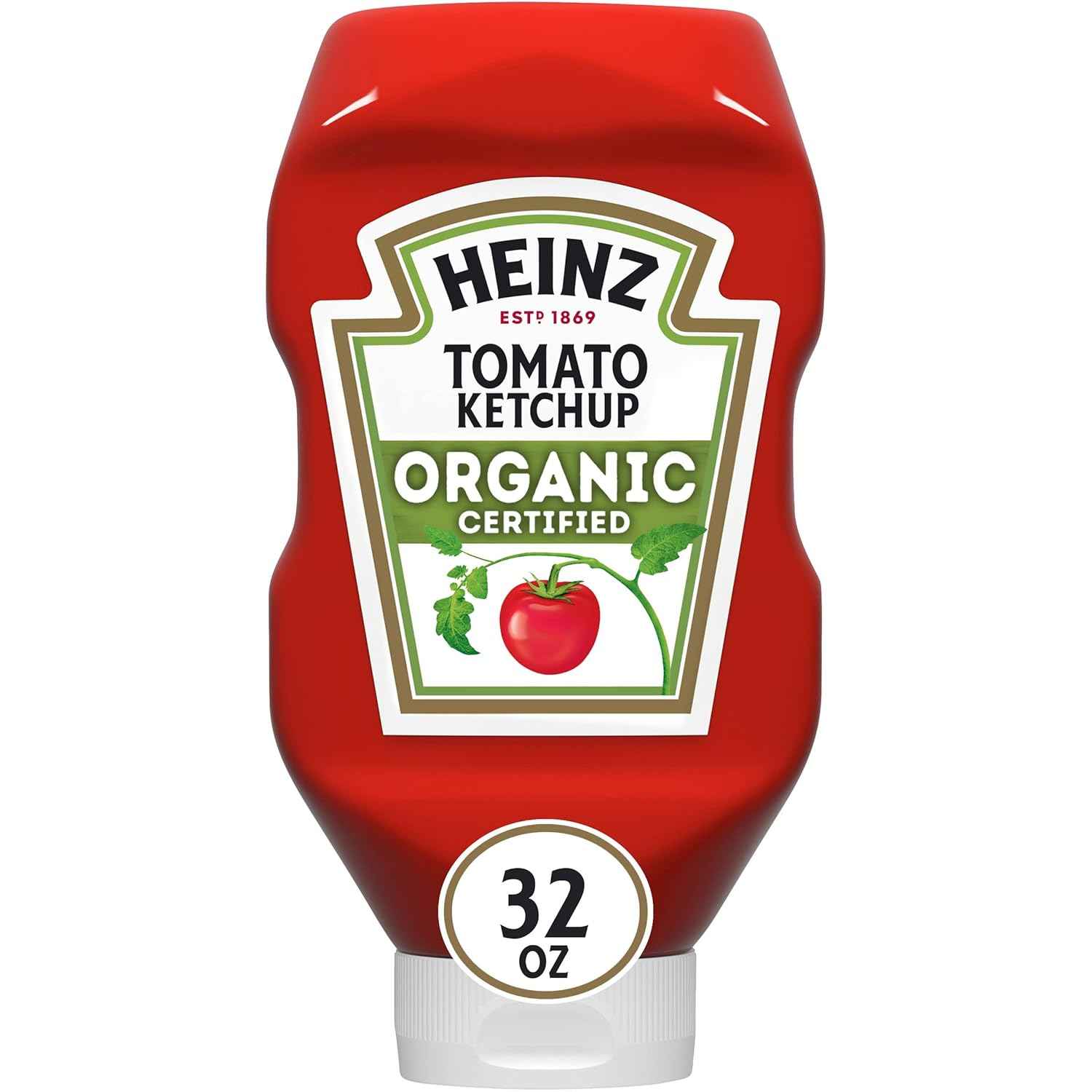 Heinz Organic Tomato Ketchup for Mindful Family Meals, Clean-Label Dipping Sauce for Lunchboxes and Dinner Plates