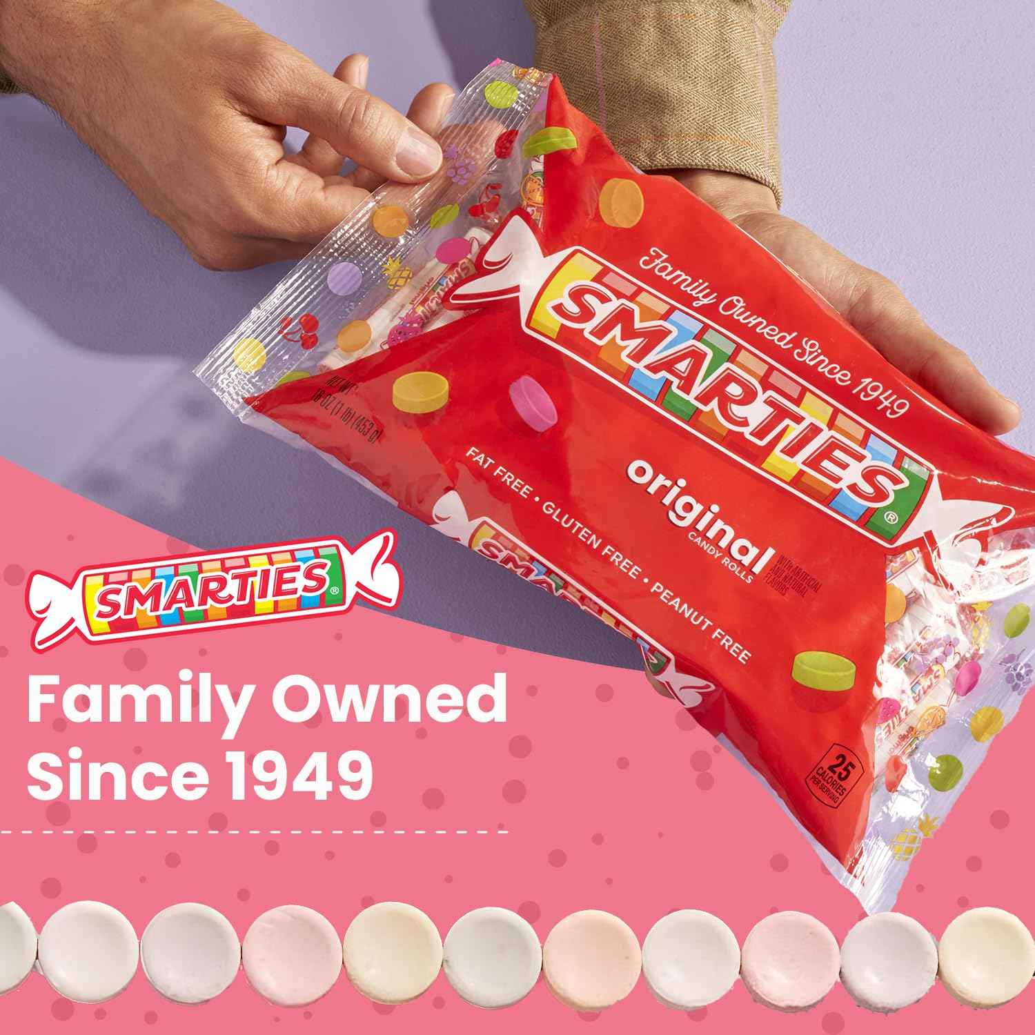 Smarties Candy Bulk Rolls – Nostalgic Vegan Candy Gift Basket Addition, Gluten-Free Family-Owned Since 1949