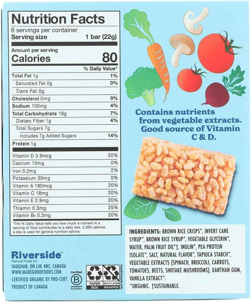 MadeGood Vanilla Crispy Squares – Vegan Grab-and-Go Snack for Office Desk and Gym Bag
