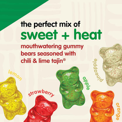Snak Club Tajin Gummy Bears – Unique Snack Gift for Spicy Food Lovers, Assorted Fruit 9 oz