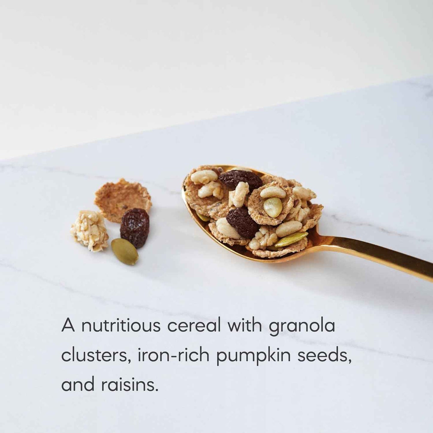 Nature's Path Organic Flax Plus Pumpkin Raisin Crunch Cereal – Simple Organic Cereal for Clutter Free Kitchens, Clean Ingredient Plant Based Bowl