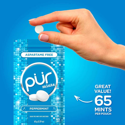 PUR Mints Xylitol Mints – Self Care Sugar Free Tin for Evening Wind Down, Keto Friendly Breath Refresh