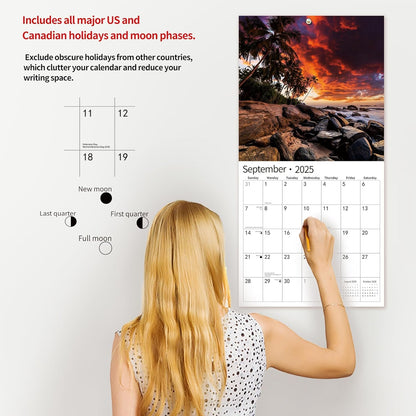 2025_Wall_Calendar,Calendar_2025,_November_2024_-_December_2025,_Wall_Calendar_Brilliant_Seasons,_12"_x_24"_Opened,_Full_Page_Months_Thick_&_Sturdy_Paper_for_Gift_Perfect_Calendar_Organizing_&_Planning