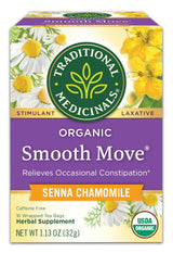 Traditional Medicinals Smooth Move – Cramp-Reduced, Caffeine-Free Laxative Tea Without Harsh Stimulants