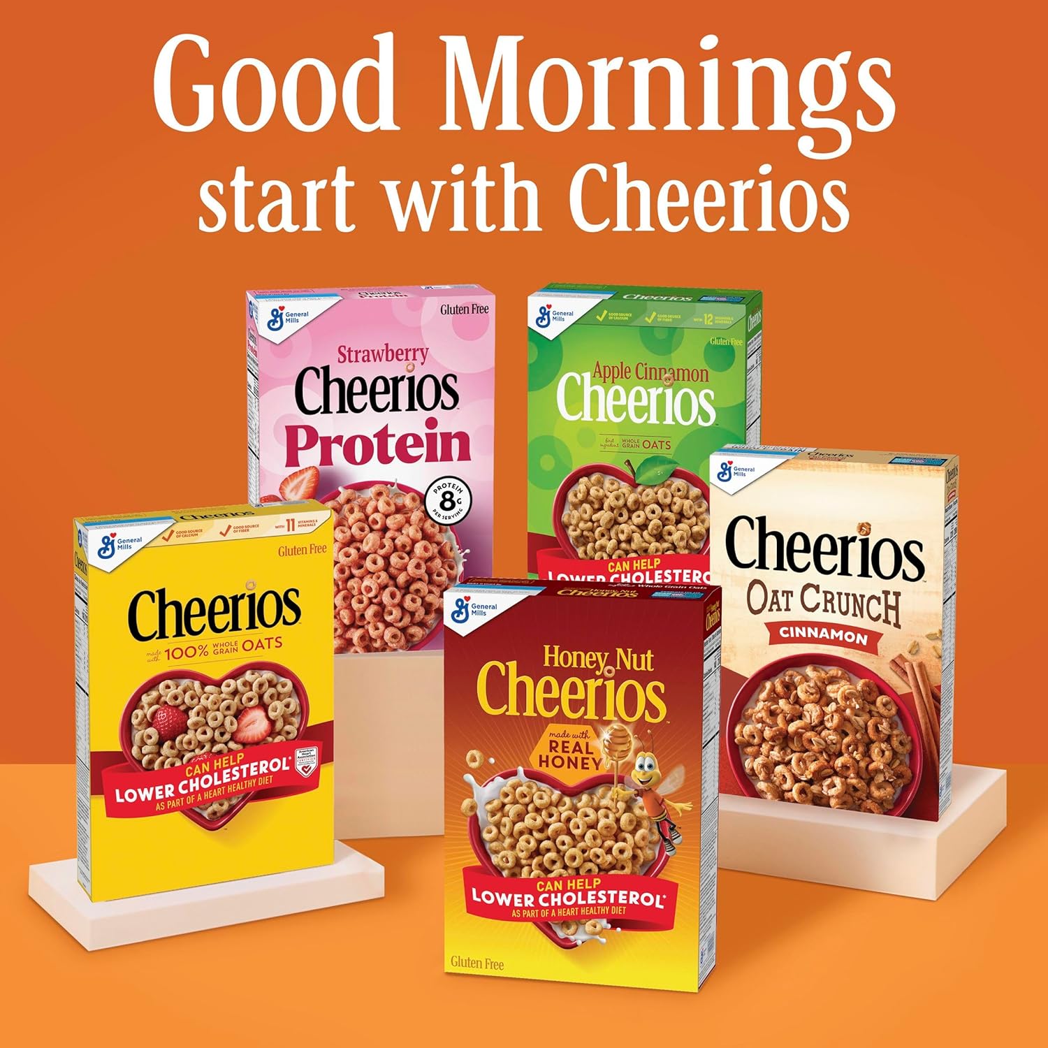 Cheerios Hearty Nut Medley Maple Cinnamon – Better-for-You Cereal Swap for Heart-Conscious Homes, 13 Vitamins and Minerals, 20 oz