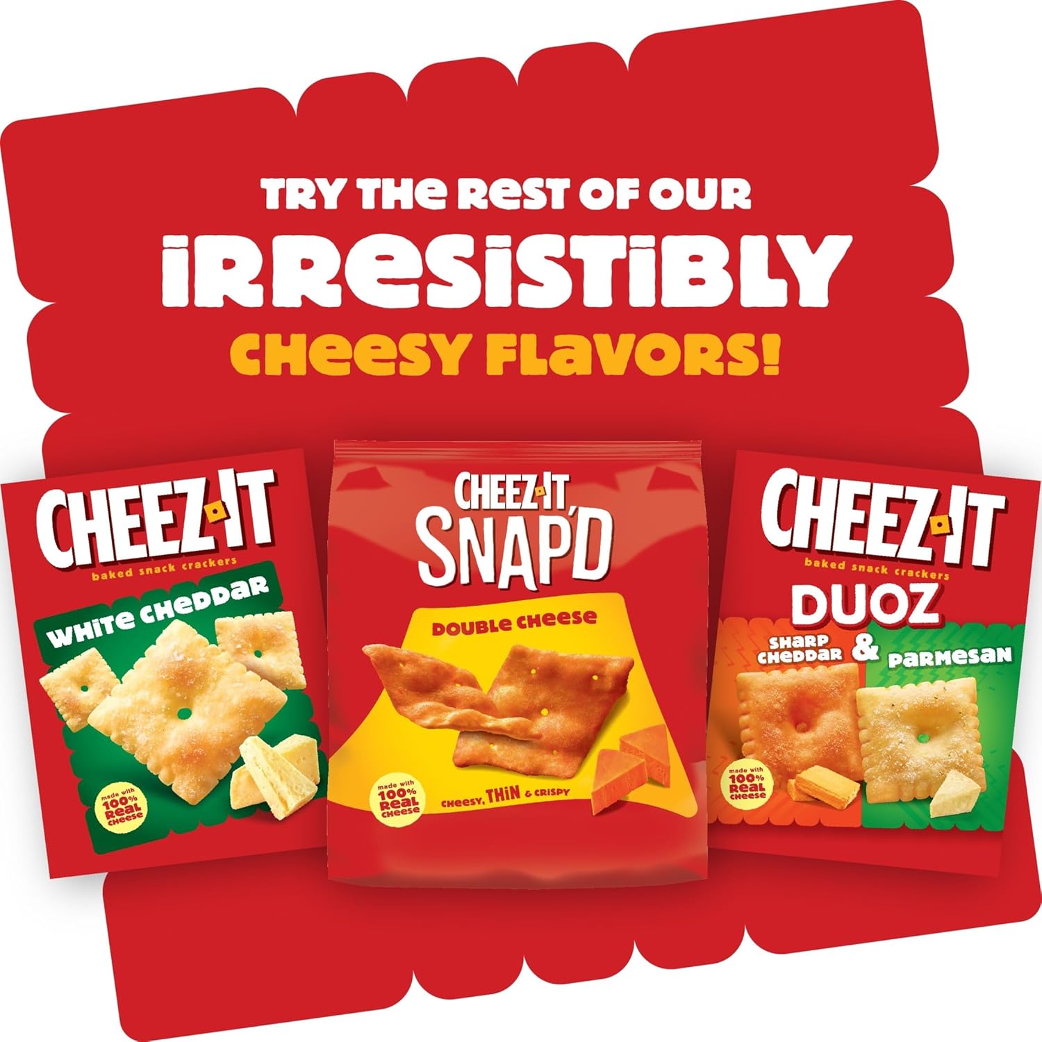Cheez-It Grooves Crunchy Cheese Crackers – Fun Snack Care Package for College Students, Office Secret Santa, and Housewarming, 3.25oz 6-Pack