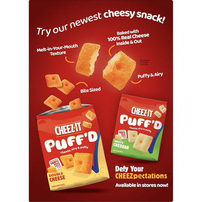 Cheez-It Snack Mix, Grab-and-Go Kids Snack Box for Lunchboxes and Car Cup Holders, Original, 17.8oz Box